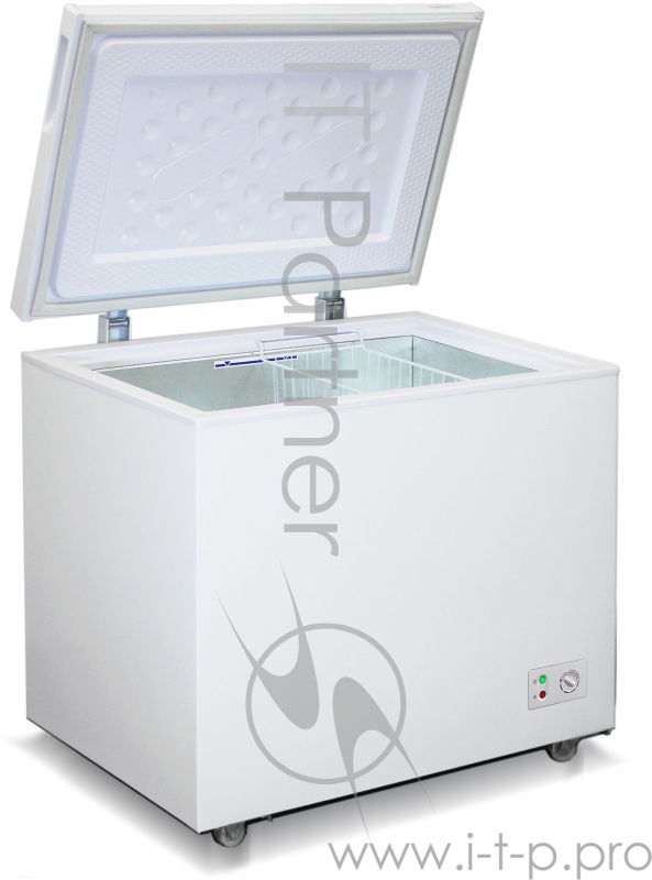 Морозильный ларь Бирюса Б-260KX белый с глухой крышкой