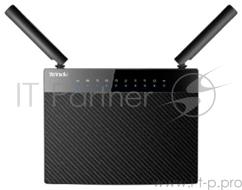 Сетевое оборудование TENDA AC9 Gigabit ports, 802.11ac standard, Dual-Band AC Router, Up to 867Mbps WiFi speed on 5 GHz and 300Mbps on 2.4GHz , a USB port for storage and printing server, VPN server support, WiFi Sched