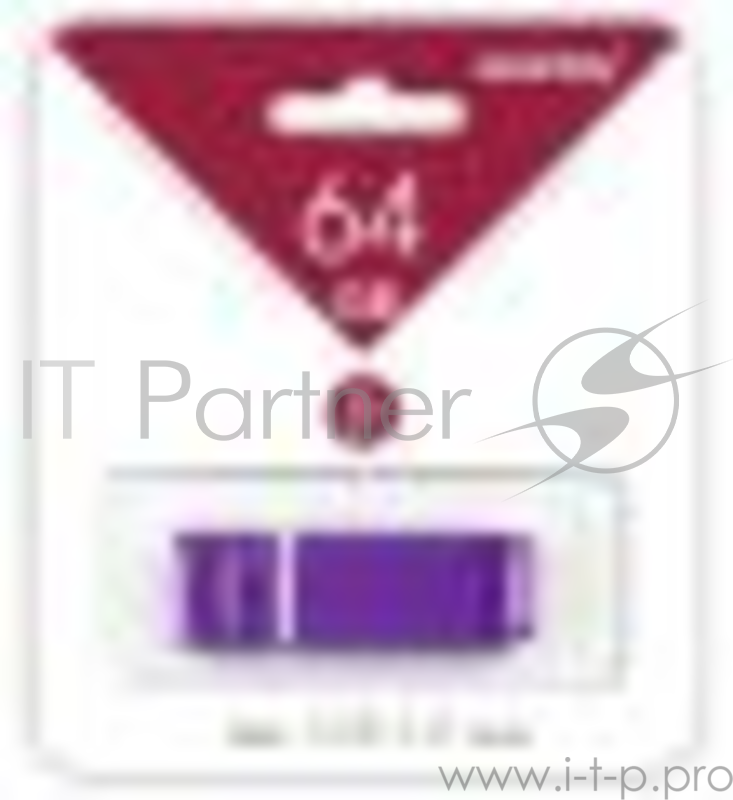 Флеш карта USB 2.0 Flash Drive 64GB Smartbuy Quartz series Violet (SB64GBQZ-V)