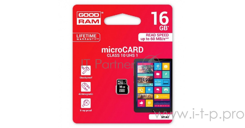 SDmicro Card 16GB GOODRAM (M1A0-0160R12) UHS1 class 10