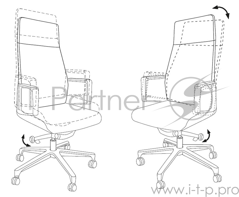 Кресло руководителя Бюрократ _JONS/CASHGREY серый крестовина алюминий