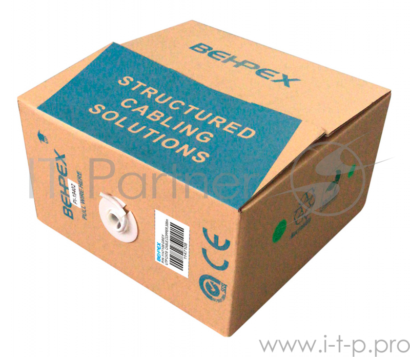 Кабель сетевой UTP 4 пары cat6 solid 0.55мм Cu 305м серый