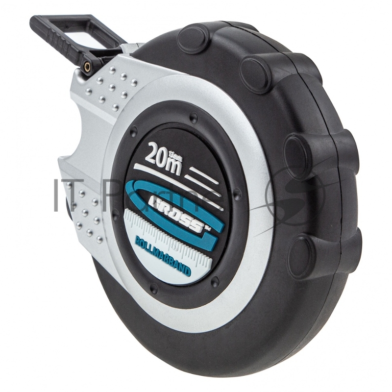 GROSS Рулетка геодезическая 20 м х 13 мм, закр. корп., металл. лента, нейлон, двуст. шкала// 31251