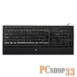 Клавиатура Logitech k740 Illuminated Keyboard 920-005695, 102+5кн., подсветка, черный (USB)