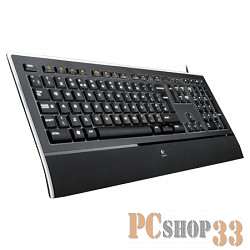 Клавиатура Logitech k740 Illuminated Keyboard 920-005695, 102+5кн., подсветка, черный (USB)