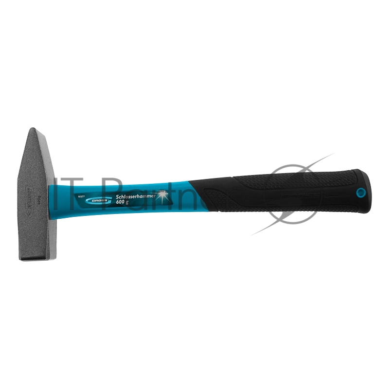 Молоток слесарный GROSS 10277 600г квадратный боек фибергласовая обрезиненная рукоятка
