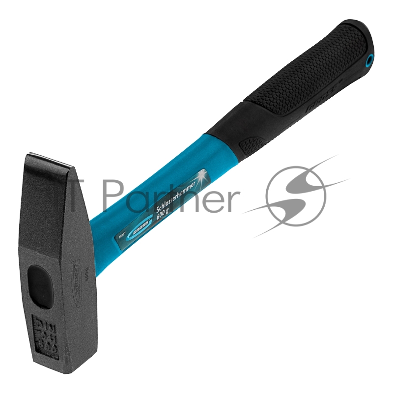 Молоток слесарный GROSS 10277 600г квадратный боек фибергласовая обрезиненная рукоятка