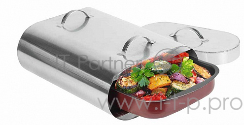 Духовка на костре с противнем переносная Торпеда, нержавеющая сталь,объем духовки 12 литров