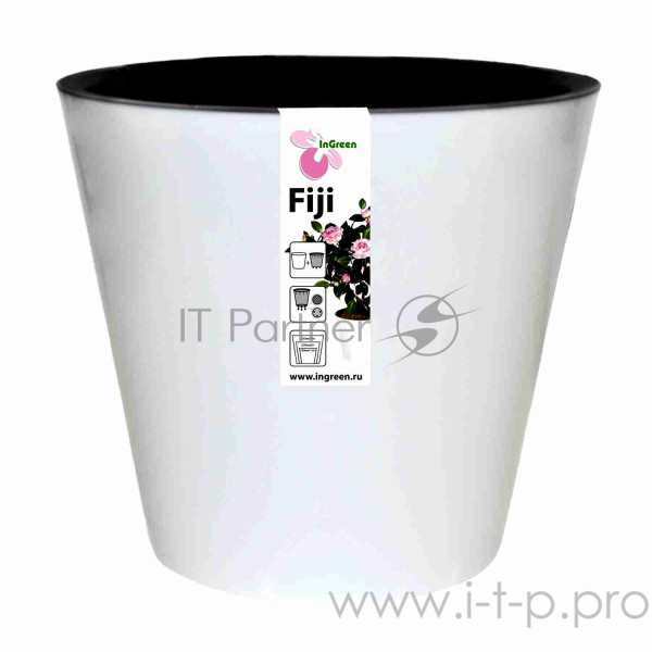 Горшок для цветов INGREEN ING1554БЛ Фиджи D 200 мм/4л белый
