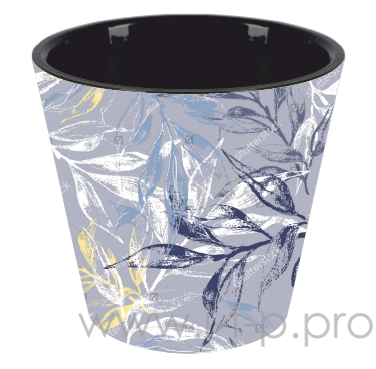 Горшок для цветов INGREEN ING1554ВТВ Фиджи D 200 мм/ 4л с декором Ветви