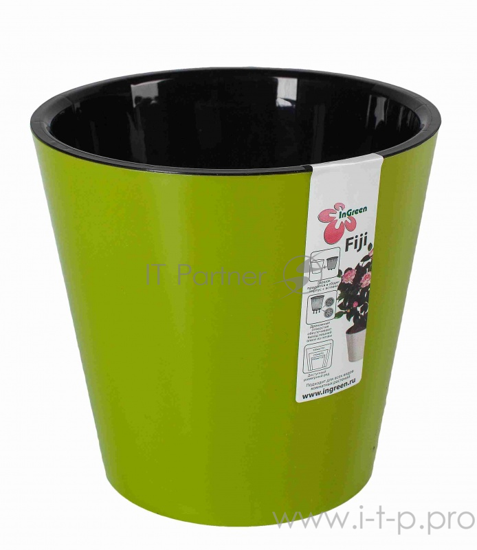 Горшок для цветов INGREEN ING1554СЛ Фиджи D 200 мм/4л салатовый