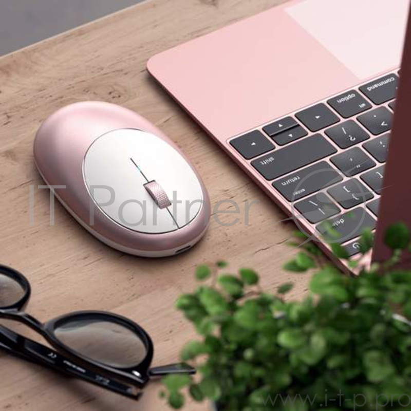 Беспроводная компьютерная мышь Satechi M1 Bluetooth Wireless Mouse. Цвет розовое золото.