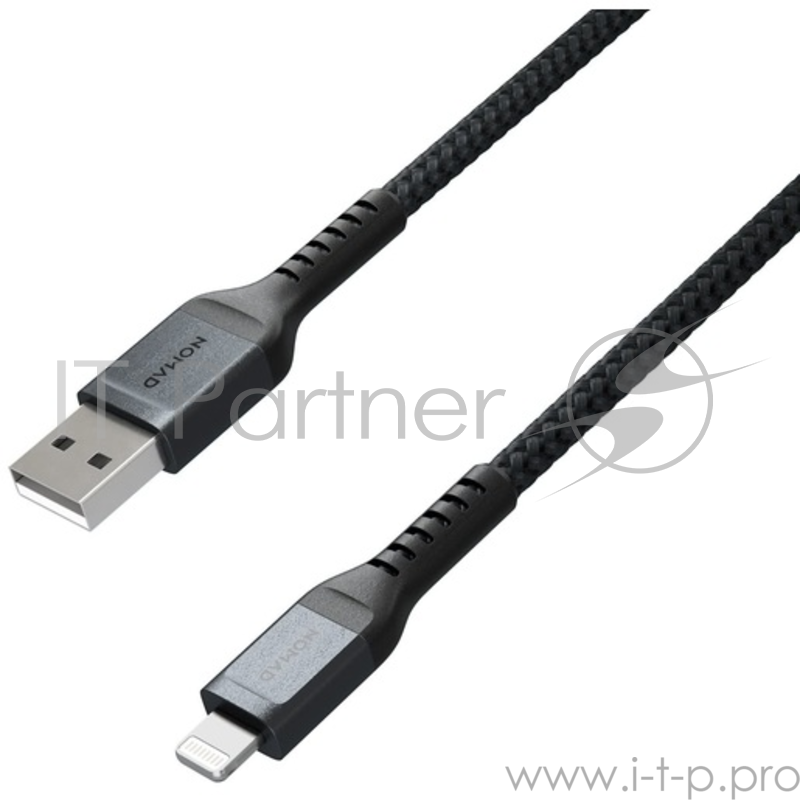 Кабель Nomad Lightning to USB, материал кевлар, длина 1,5 м. Цвет чёрный.