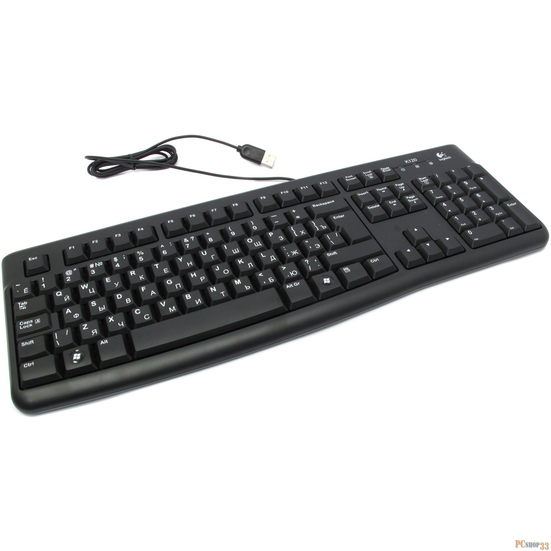 Клавиатура Logitech K120 Keyboard, 105кн., черный (USB)