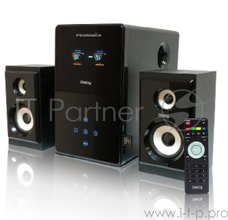 Колонки Dialog Progressive AP-220 BLACK {2.1, 30W+2*12W RMS, USB+SD reader}