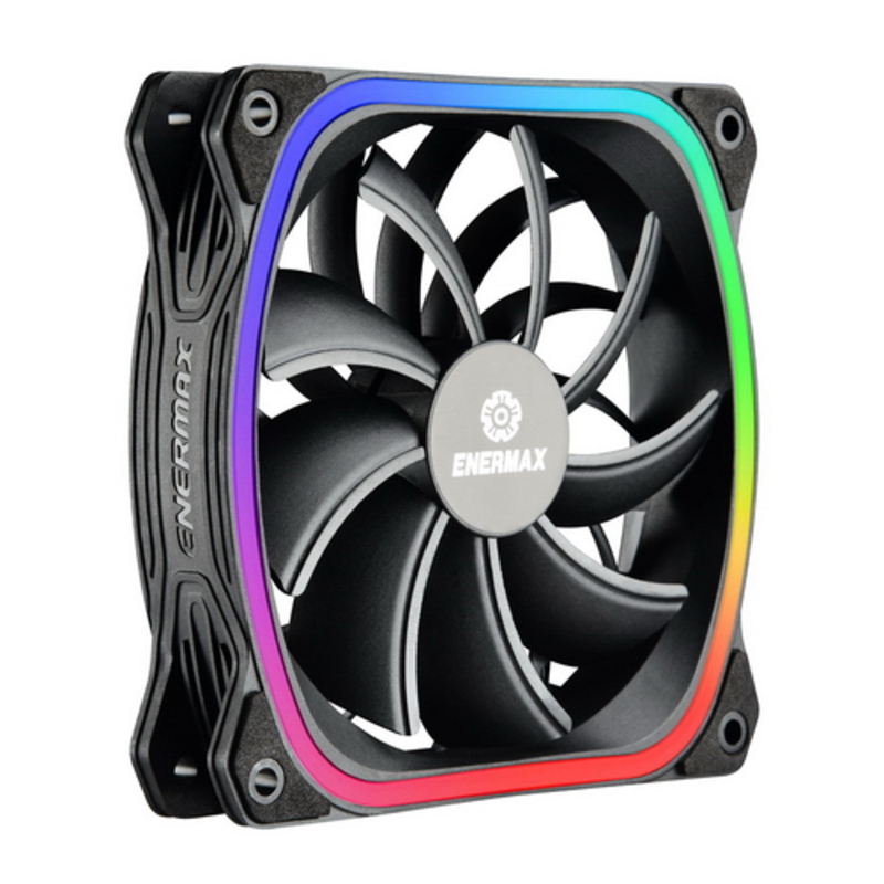 Кулер для корпуса UCSQARGB12P-BP3 SquA, 120mm x 3, 300~1500rpm, 24.53~68.27CFM, 12~23dBA, PWM, RGB (3 PACK)