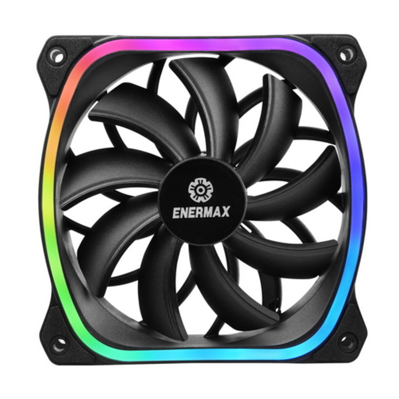 Кулер для корпуса UCSQARGB12P-BP3 SquA, 120mm x 3, 300~1500rpm, 24.53~68.27CFM, 12~23dBA, PWM, RGB (3 PACK)