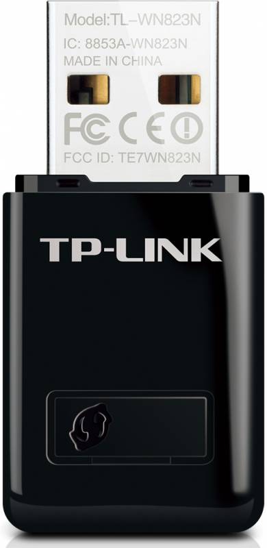 Сетевое оборудование TP-Link TL-WN823N Беспроводной USB мини адаптер 300Мбит/с стандарта N c кнопкой QSS(Realtec)
