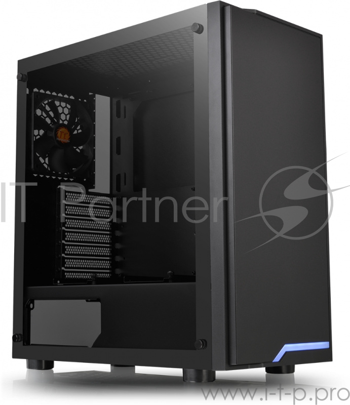 Корпус Thermaltake H100 TG черный без БП ATX 1x120mm 2xUSB3.0 audio bott PSU
