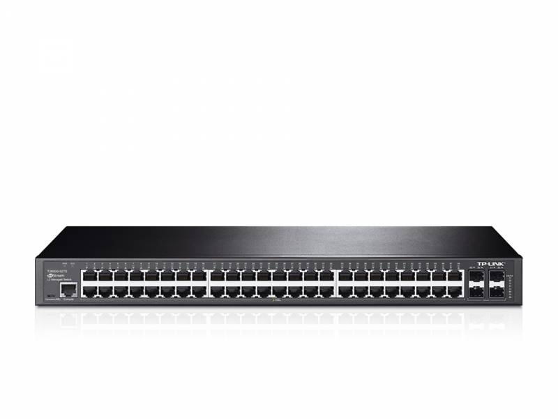 Сетевое оборудование TP-Link T2600G-52TS JetStream 48-портовый гигабитный управляемый коммутатор 2 уровня с 4 SFP-слотами SMB
