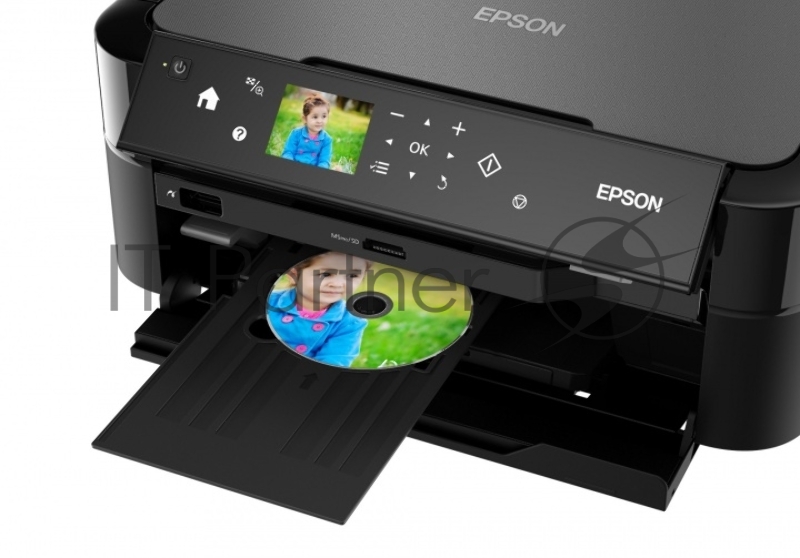 Принтер Epson L810, 6-цветный струйный СНПЧ A4, 37 (38 цв) стр/мин, 5760x1440 dpi, подача: 100 лист., вывод: 50 лист., USB, картридер, печать фотографий, печать на CD/DVD, цветной ЖК-дисплей (старт.чернила - около 1800 фото формата 10х15)