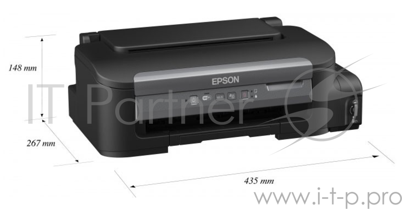 Принтер Epson M105 C11CC85311 {пьезоэлектрический струйный, печать черно-белая, максимальный формат А4, скорость ч/б печати 34 стр/мин, вес: 3.4 кг, рекомендуем для офиса, СНПЧ (C11CC85311)}
