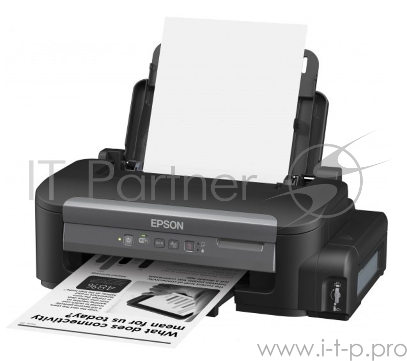 Принтер Epson M105 C11CC85311 {пьезоэлектрический струйный, печать черно-белая, максимальный формат А4, скорость ч/б печати 34 стр/мин, вес: 3.4 кг, рекомендуем для офиса, СНПЧ (C11CC85311)}