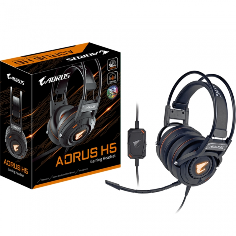 Гарнитура AORUS H5/USB HEADSET/CIR/MIC/B (GP-AORUS H5) RTL {5}