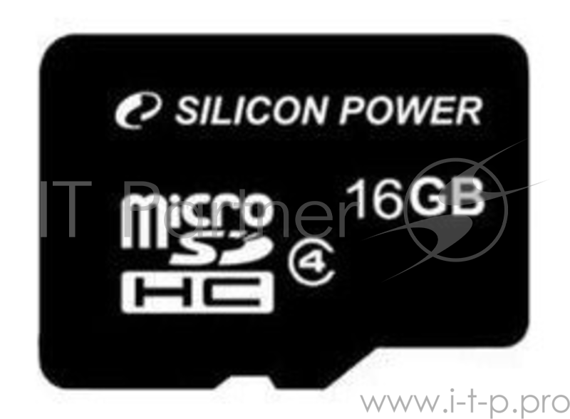 Флеш карта microSD 16Gb Class4 Silicon Power SP016GBSTH004V10
