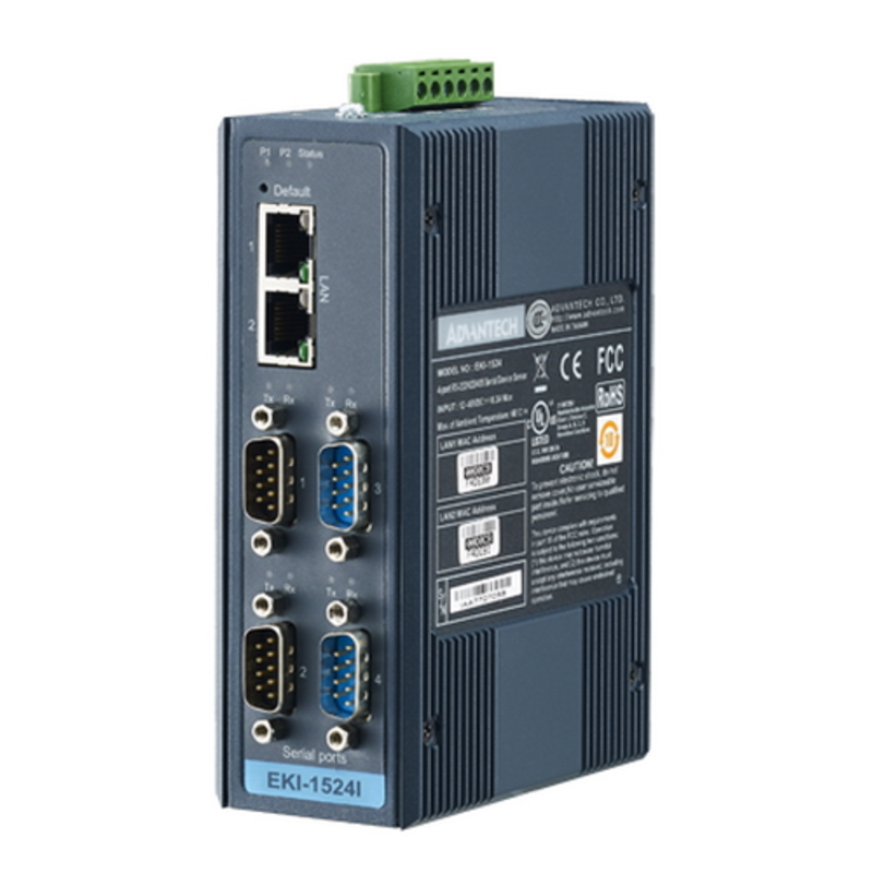 EKI-1524I-CE 4-port RS-232/422/485 Serial Device Server with wide operating temperature Advantech
