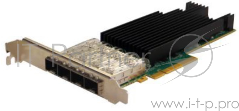 Сетевая карта Silicom PE325G4I71L-XR Quad Port SFP28 25 Gigabit Ethernet PCI Express Server Adapter X8 Gen3 , Low Profile, Based on Intel XXV710-AM2, Support Direct Attached Copper cable