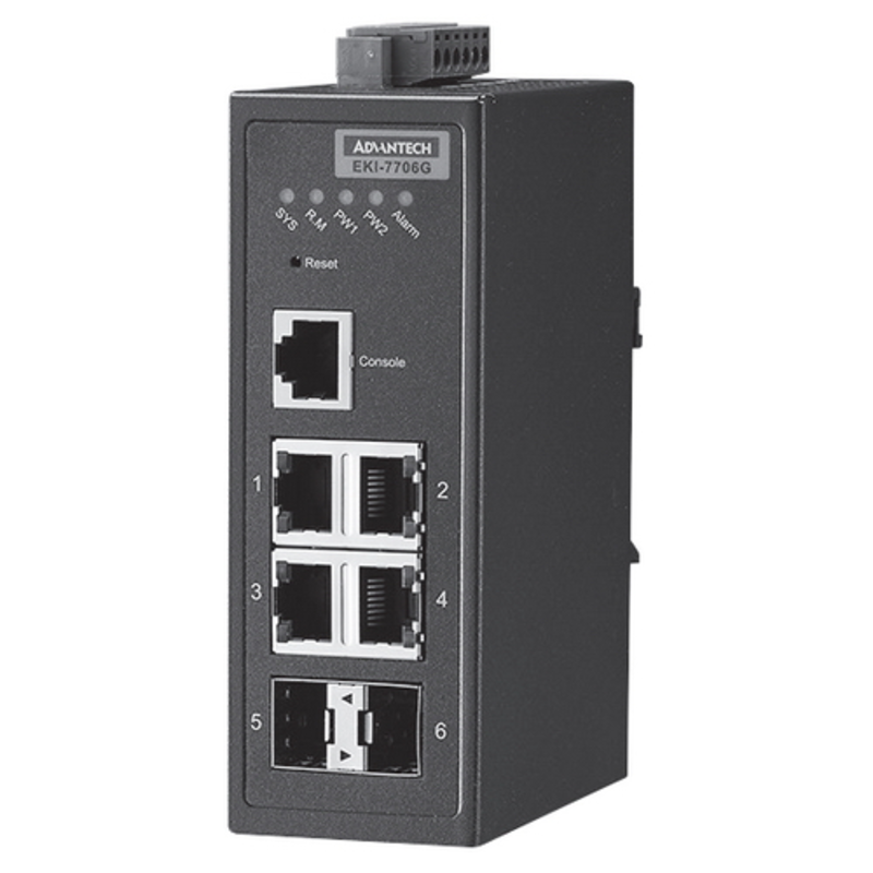 EKI-7706G-2F-AE 4GE+2SFP Gigabit Managed Redundant Industrial Switch Advantech