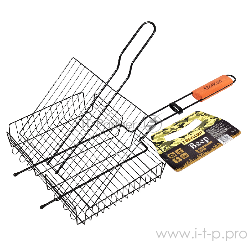 Решетка-гриль BOYSCOUT 61303 универсальная с АНТИПРИГАРНЫМ покрытием 62(+5)x30x25x5,5cм / 8