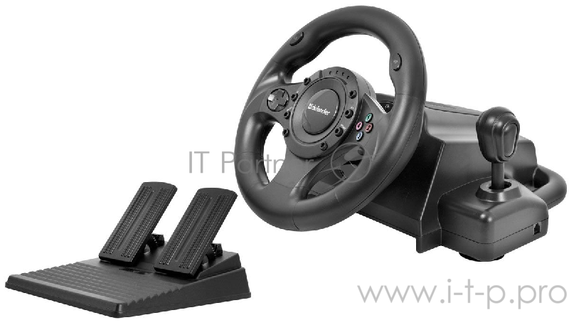 Руль DEFENDER FORSAGE DRIFT 64370 {12 кн., рычаг коробки передач, USB/PS2/PS3}