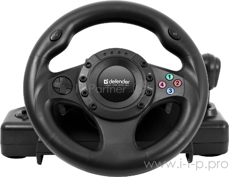 Руль DEFENDER FORSAGE DRIFT 64370 {12 кн., рычаг коробки передач, USB/PS2/PS3}