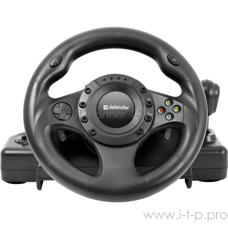 Руль DEFENDER FORSAGE DRIFT 64370 {12 кн., рычаг коробки передач, USB/PS2/PS3}
