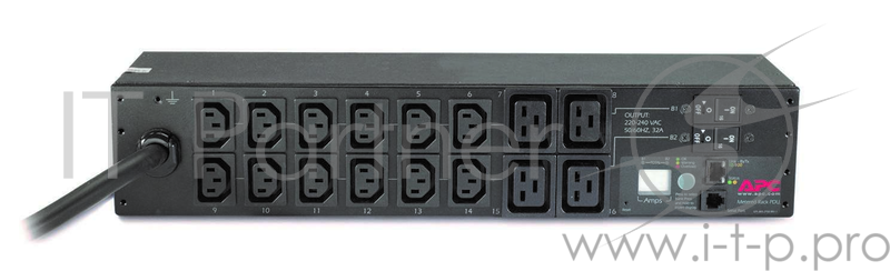 Панель питания распределительная APC RACK PDU, METERED, 2U, 32A, 230V, (12) C13S & (4) C19