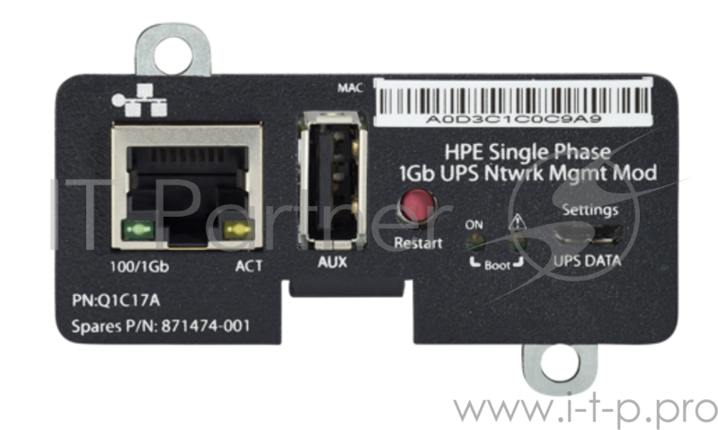 HPE Single Phase 1Gb UPS Network Management Module