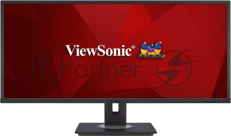 Монитор Viewsonic 35 VG3448 VA LED, 3440x1440, 5ms, 300cd/m2, 178°/178°, 3000:1, 50Mln:1, 2*HDMI, DP, Mini DP, USB-Hub, 100Hz, колонки, HAS, Swivel, Tilt, VESA, Black