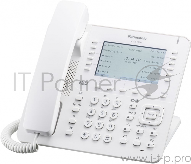 Телефон IP Panasonic KX-NT680RU белый