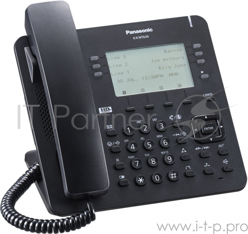 Телефон IP Panasonic KX-NT630RU-B черный