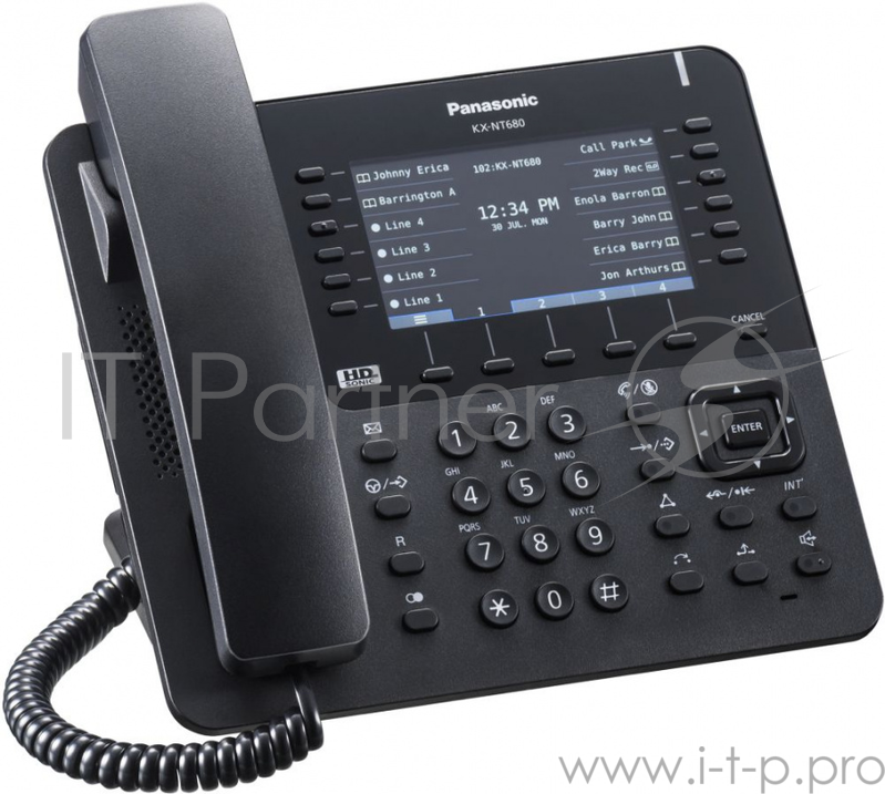 Телефон IP Panasonic KX-NT680RU-B черный