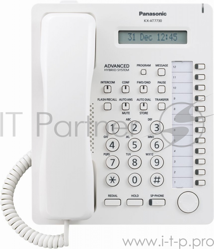 Системный телефон Panasonic KX-AT7730RU белый