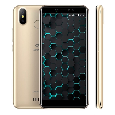 Смартфон Digma Pay 4G Linx 16Gb 2Gb золотистый моноблок 3G 4G 2Sim 5.45 720x1440 Android 8.1 13Mpix WiFi NFC GPS GSM900/1800 GSM1900 TouchSc MP3 FM microSD max128Gb