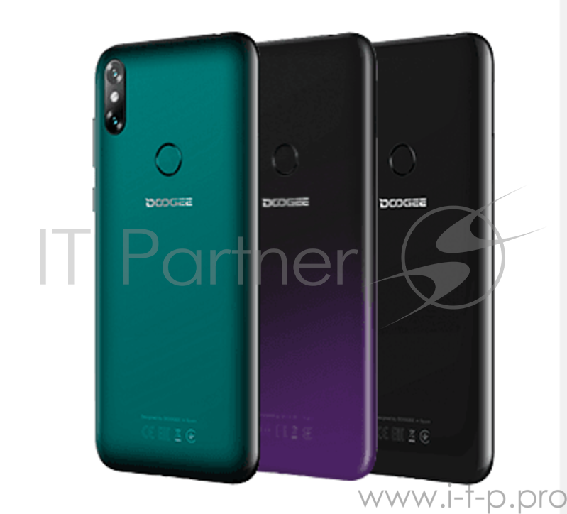 Смартфон Doogee Doogee X90L Emerald Green ,без колонки в комплекте, 6.1 19:9 600x1280, 1.5GHz, 4 Core, 3GB RAM, 16GB, up to 128GB flash, 5Mpix+8Mpix/5Mpix, 2 Sim, 2G, 3G, BT, Wi-Fi, GPS, Micro-USB, 3400mAh, Android 9.0 (Pie), 150g, 156.8x75.25x9.0, W