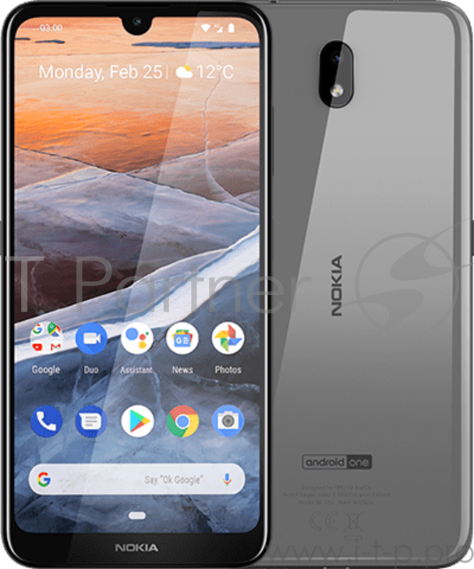 Смартфон Nokia NOKIA 3.2 DS TA-1156 STEEL, 6.26 19:9 1520x720, 2.0GHz, 4 Core, 2GB RAM, 16GB, up to 400GB flash, 13Mpix/5Mpix, 2 Sim, 2G, 3G, LTE, BT v4.2, Wi-Fi, GPS / AGPS, GLONASS, Beidou, Micro-USB, 4000mAh, Android 9 Pie, 181g, 159,44x76,24x8,6