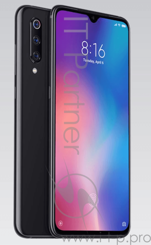 Смартфон Xiaomi Mi 9 Piano Black (M1902F1G), 6.39 1080x2340, 2.84GHz+2.42GHz+1.8GHz, 8 Core, 6GB RAM, 64GB, 48Mpix+16Mpix+12Mpix/20Mpix, 2 Sim, 2G, 3G, LTE, BT v5.0, Wi-Fi, NFC, GALILEO, BEIDOU, Glonass, GPS, Type-C, 3300mAh, Android 9.0 (Pie), 173g,