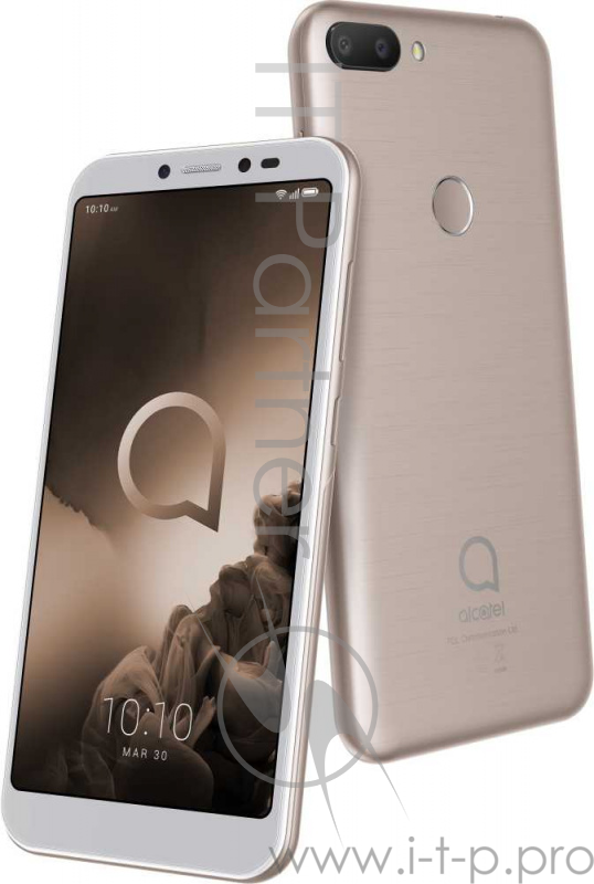 Смартфон Alcatel 5024D 1S 32Gb 3Gb золотистый металлик моноблок 3G 4G 2Sim 5.5 720x1440 Android 9 13Mpix 802.11 b/g/n GSM900/1800 GSM1900 MP3 FM A-GPS microSD max128Gb