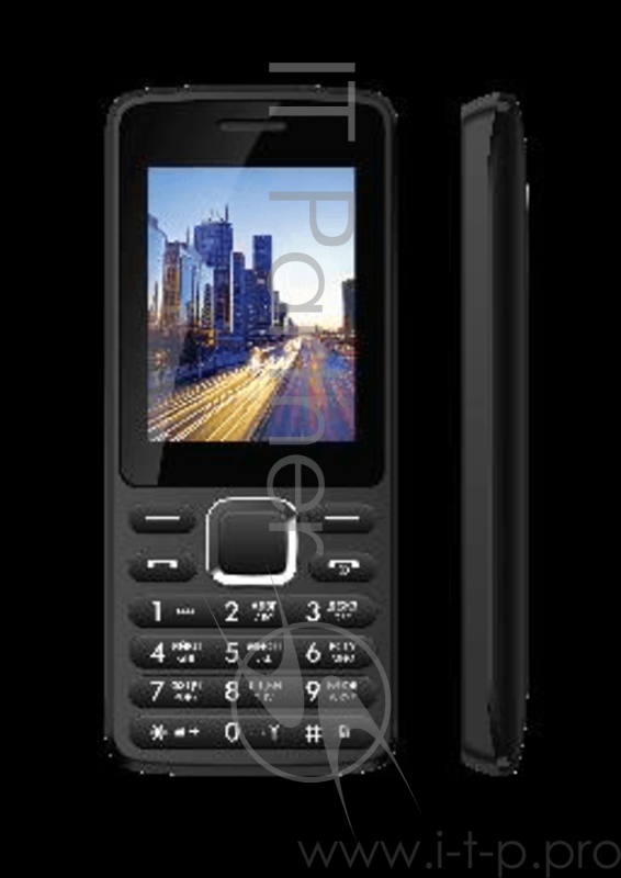 Телефон сотовый Vertex Vertex D518 Black, 2.4 240х320, up to 8GB flash, 0.3Mpix, 2 Sim, 2G, BT, Micro-USB, 2000mAh, 125х53.5х12.2