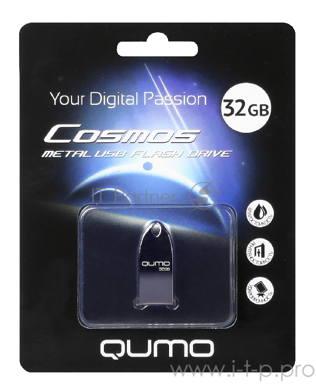 Носитель информации USB 2.0 QUMO 32GB Cosmos QM32GUD-Cos-d Dark